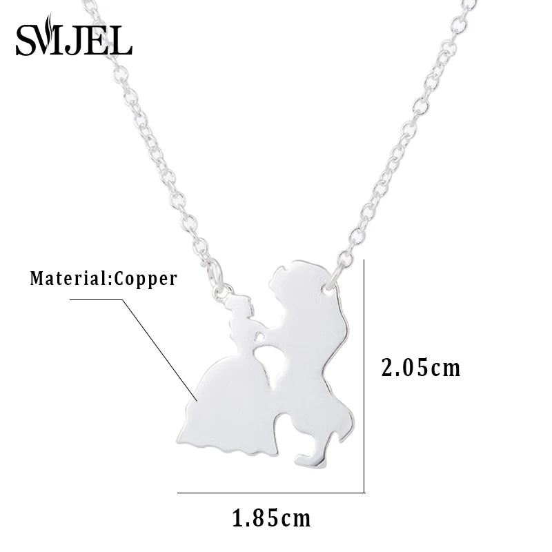 Jewelry Beauty and the Beast Necklace for Women