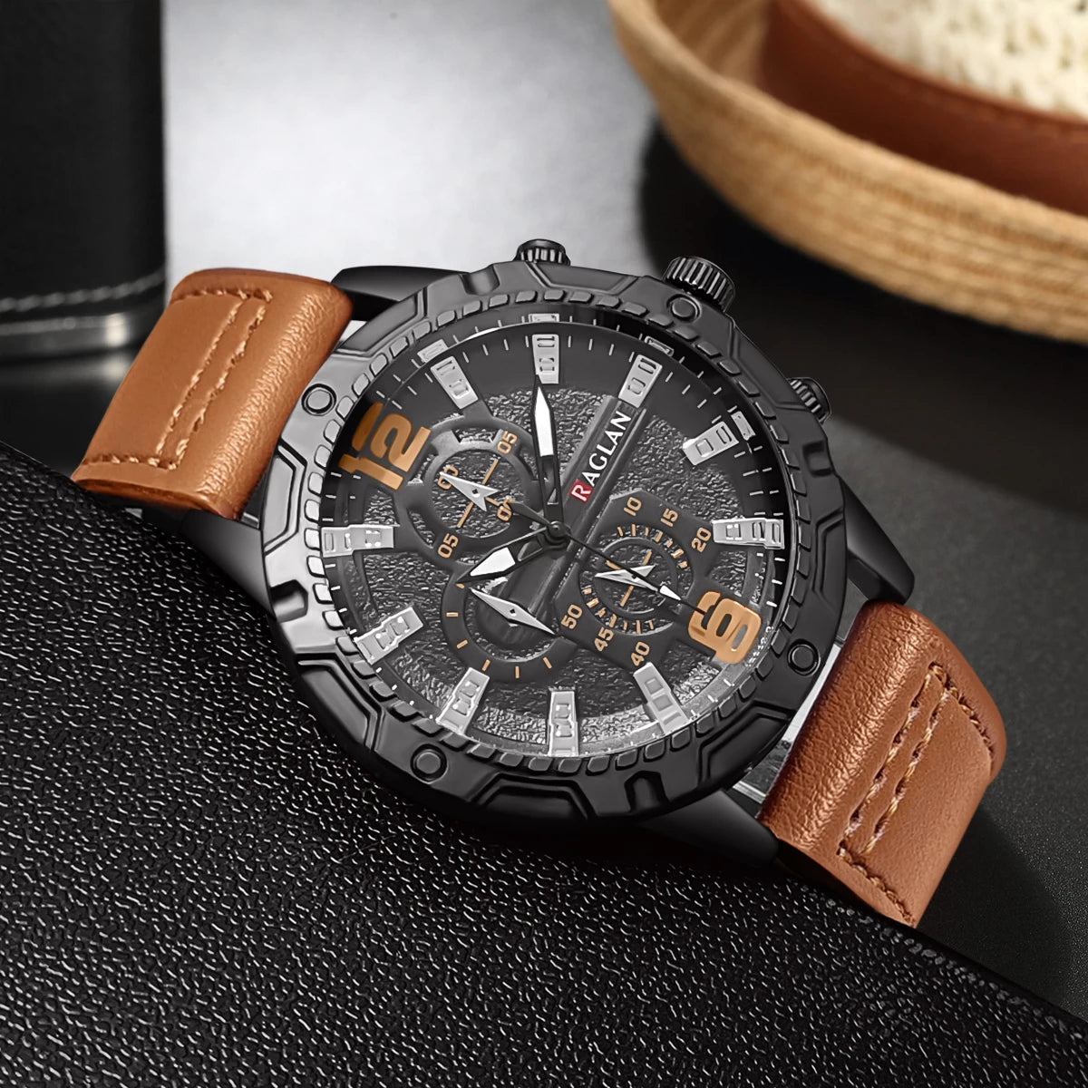 Watch For Men Leather Strap Clock Man Relogio Masculino Reloj Hombres